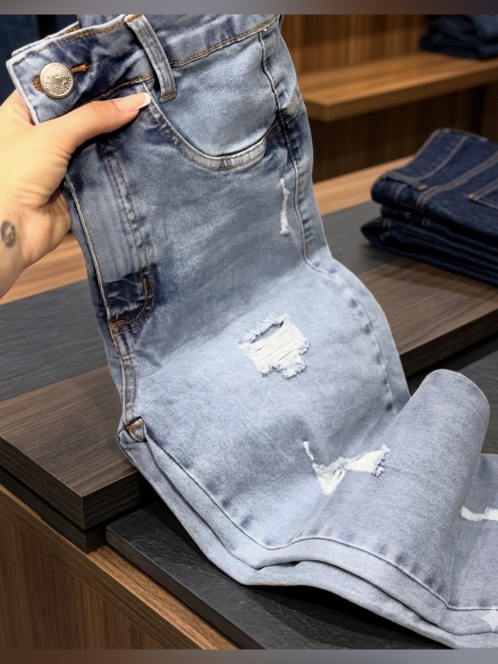 ✨ AB Brazilian Boutique | High Rise Distressed Brazilian Jeans ✨